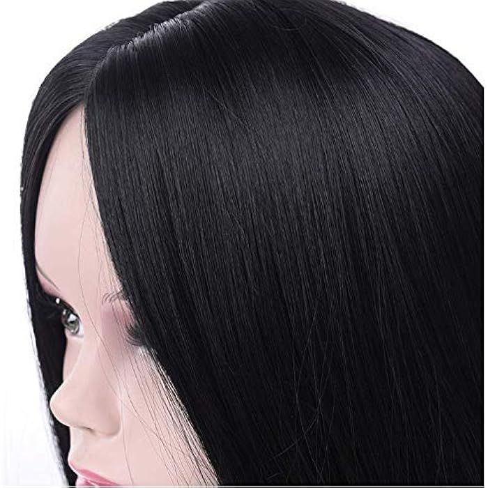 DILLARDS 39Cm The European And American Wig With Short Straight Hair Black Mid Length Wigs For Girls - Image 5